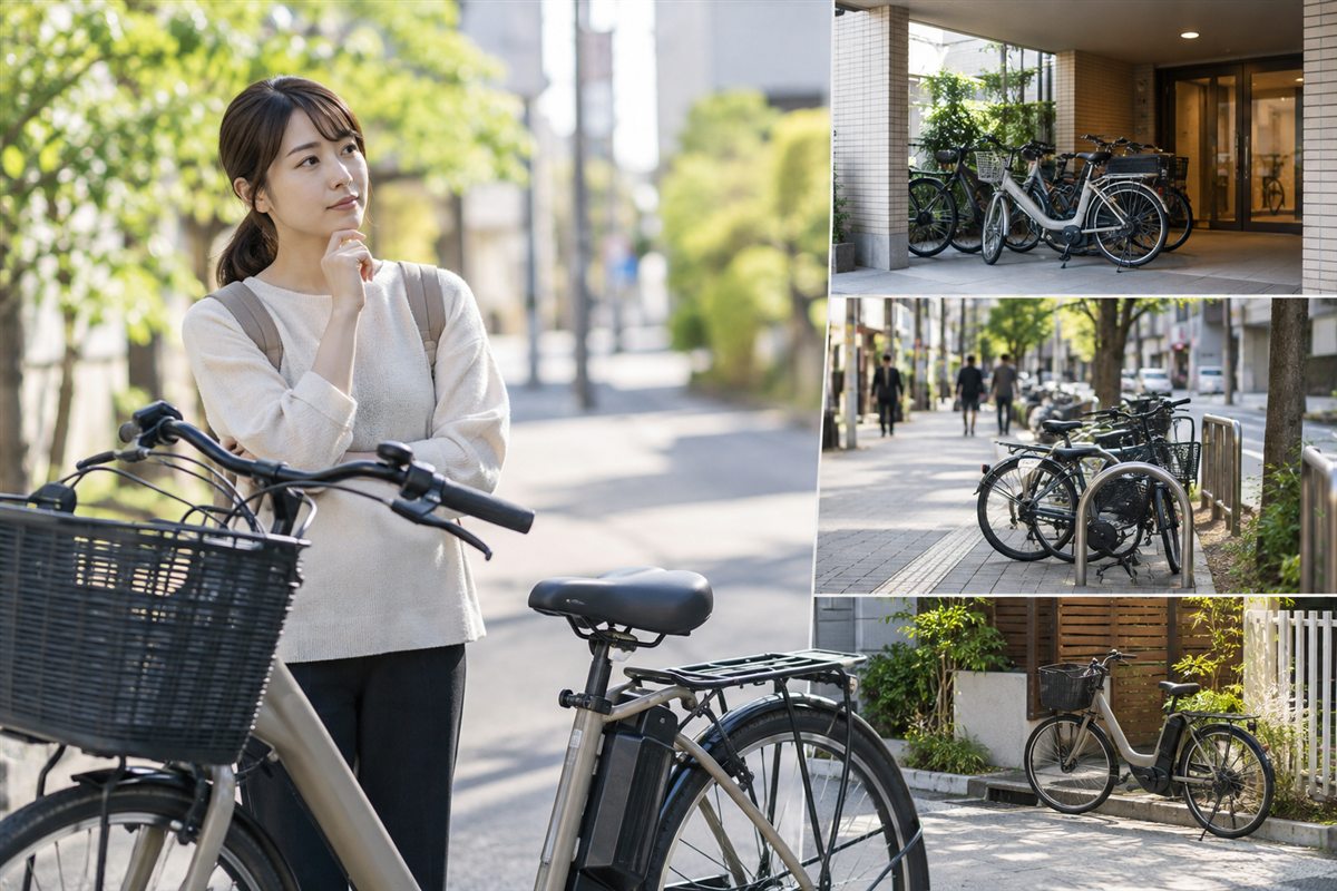 盗まれる確率を一つで決めないを確認する電動自転車の利用者