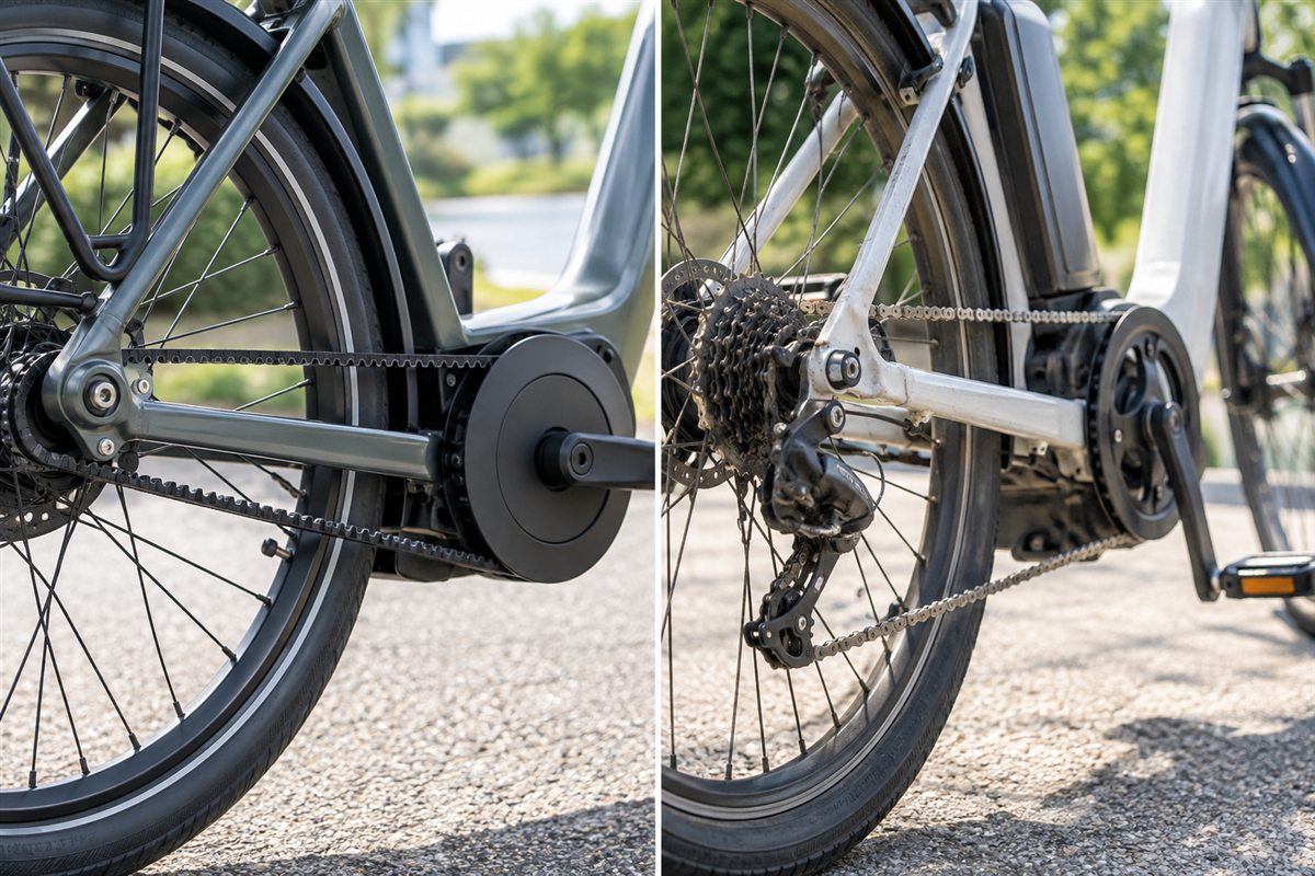 チェーンとの違いを知るを確認する電動自転車の利用者
