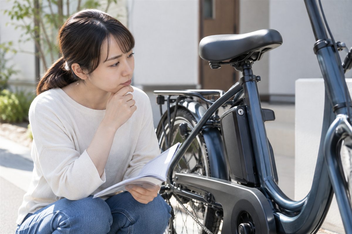 純正機能は必ず確認するに関する電動自転車の場面