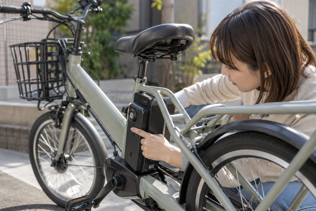 車体側の電気も関係するに合わせて電動自転車を扱う人