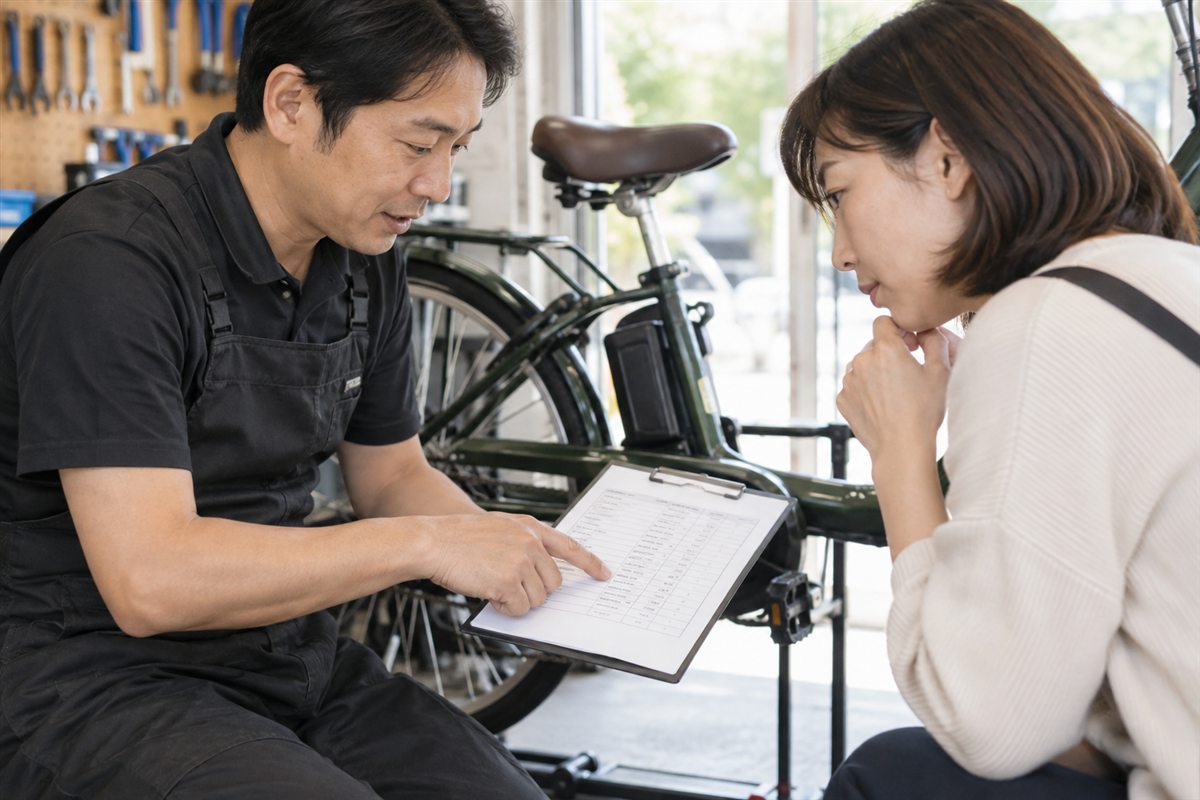 公開工賃の例から違いを見るを実践する電動自転車の利用者