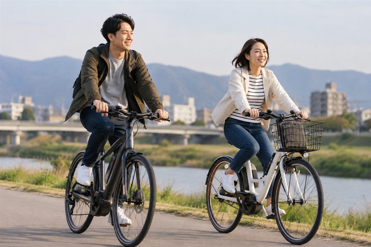 同じ出力でも性格は変わるに関する電動自転車の利用場面