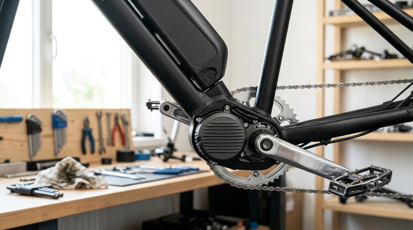 パナソニック電動アシスト自転車のカルパワードライブモーターとバッテリー