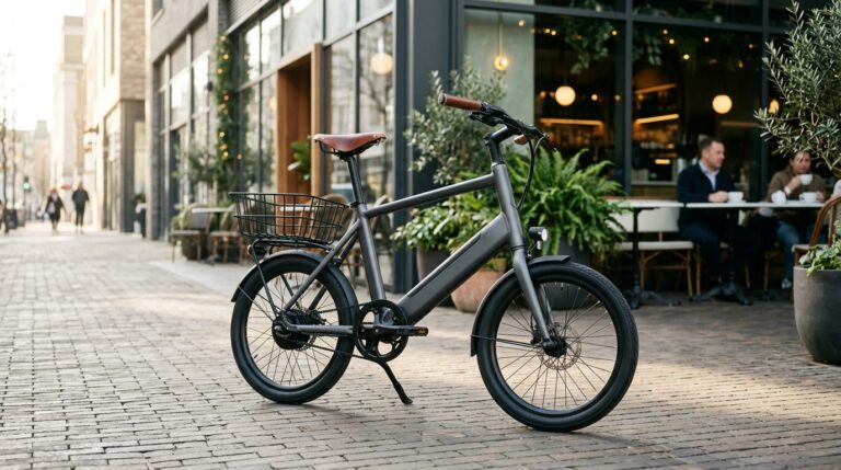 街中で使う小径電動アシスト自転車のイメージ