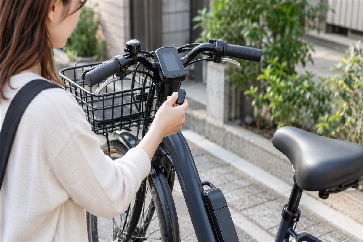 電動自転車のキーレスとは？仕組みと開かない・紛失時の対応に関連する電動自転車の場面