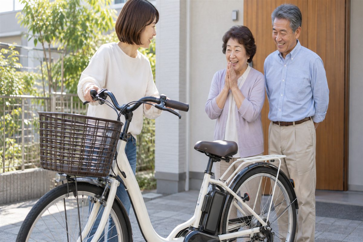 電動自転車をプレゼントするには？選び方と手続き・キャンペーンの注意に関連する電動自転車の場面