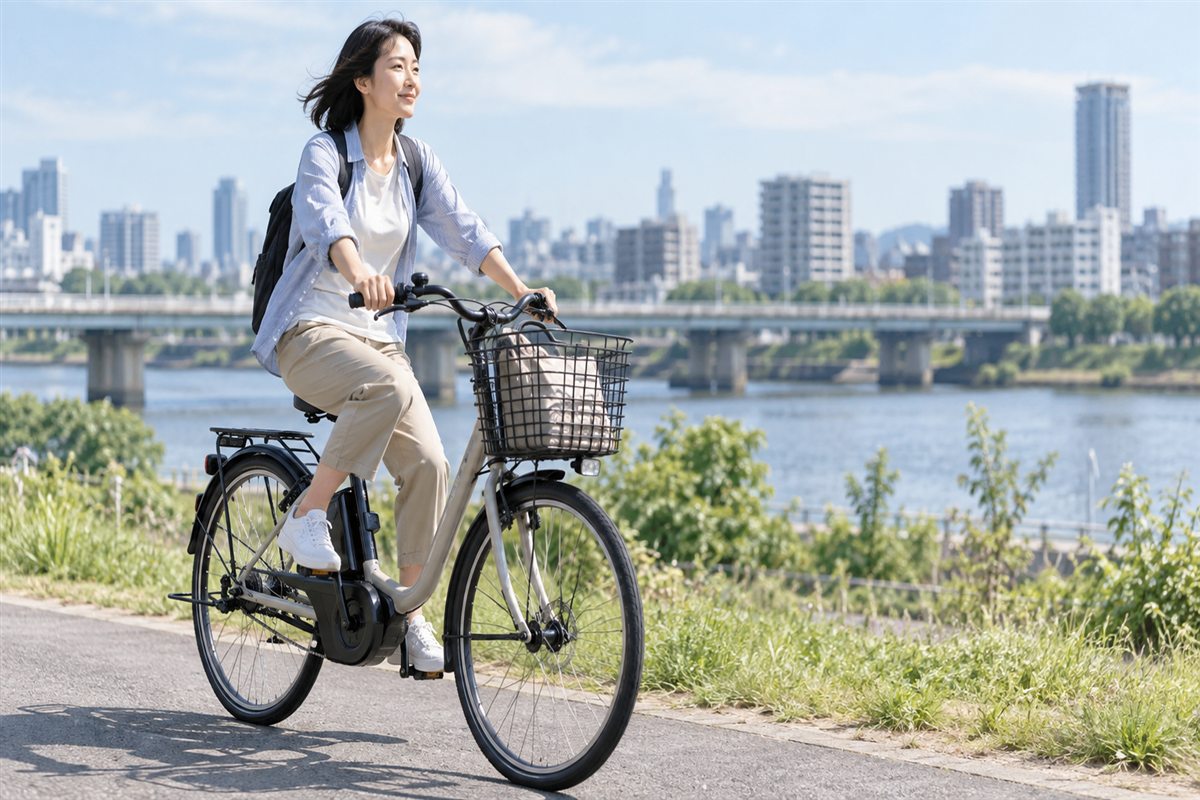 電動自転車で筋力は低下する？運動量と筋トレを分けて考えるに関連する電動自転車の場面