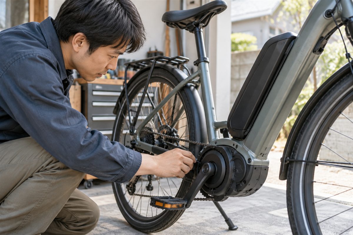 電動自転車のトルクセンサー改造は大丈夫？修理・法適合との違いに関連する電動自転車の場面