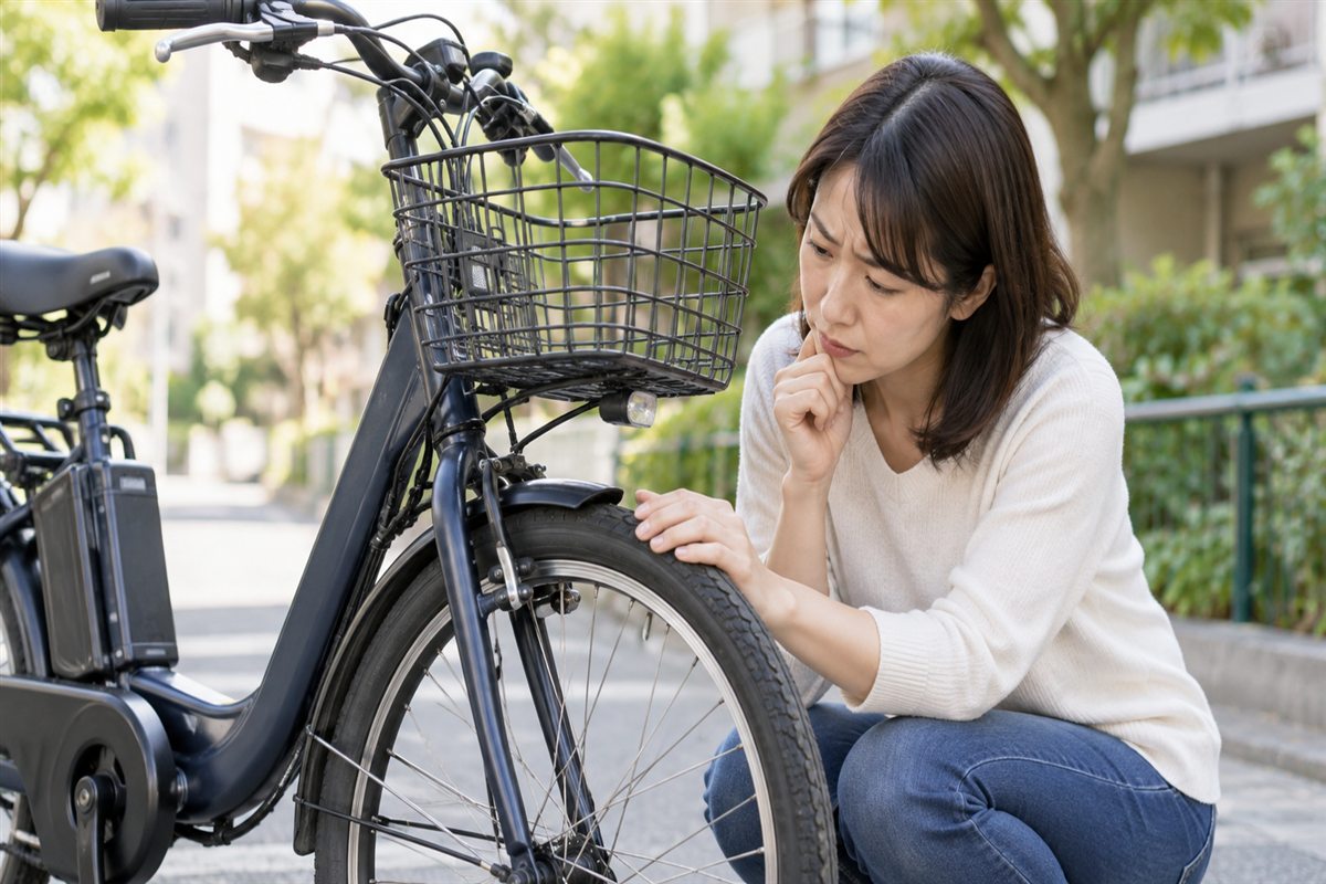 電動自転車のブレーキの効きが悪い｜原因の見分け方と相談の目安に関する電動自転車の場面