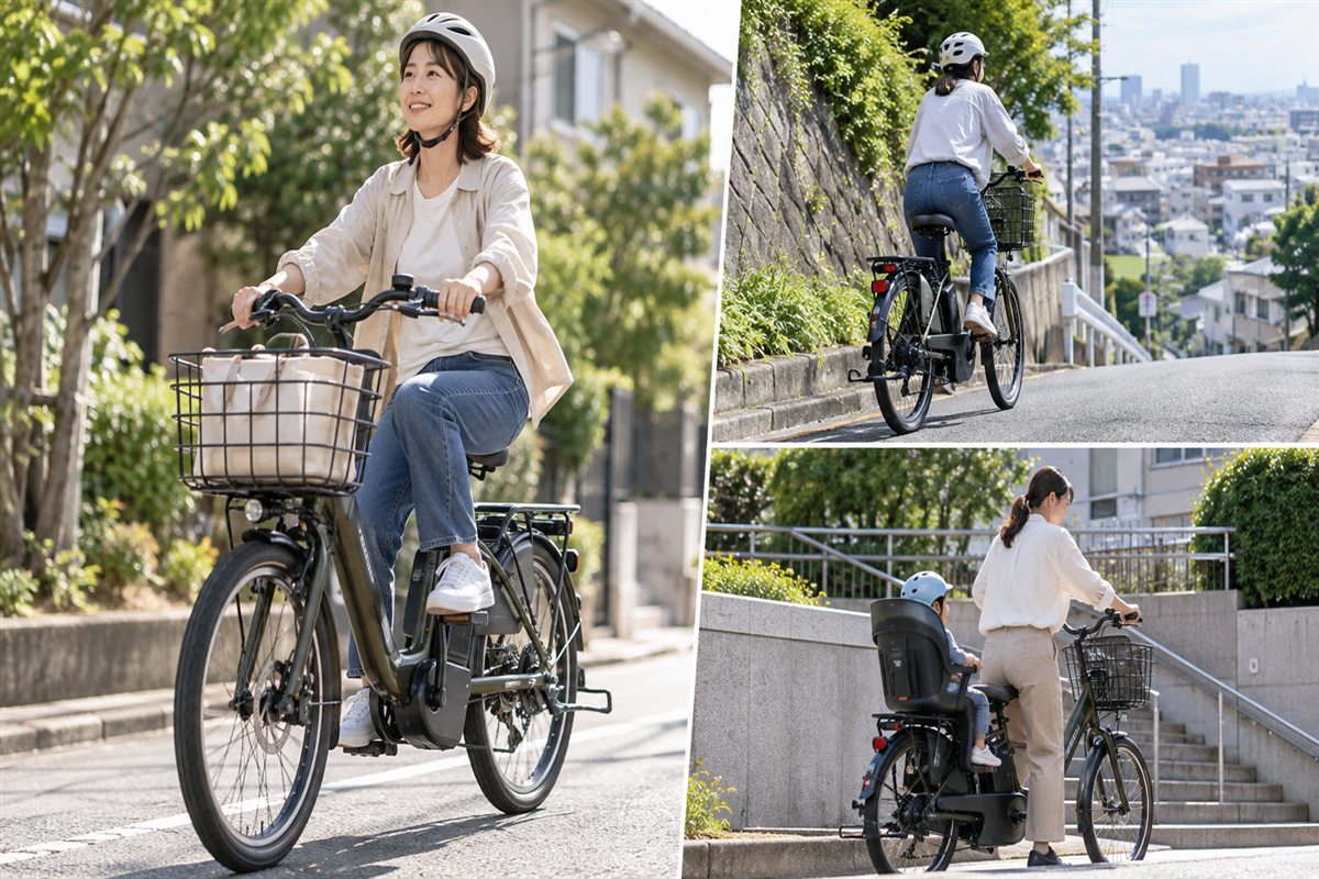 電動自転車はどれくらい楽？発進・坂道と負担が残る場面に関連する電動自転車の利用場面