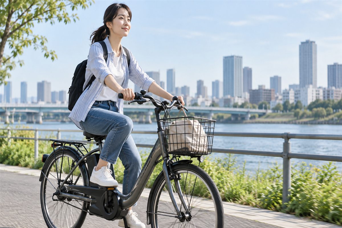 電動自転車を普通の自転車にできる？アシストなし走行と電動化の注意に関する電動自転車の場面