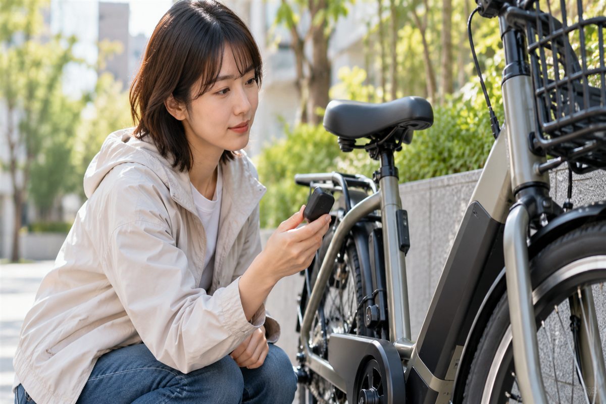 電動自転車にスマートキーは後付けできる？適合と選び方に関連する電動自転車の場面