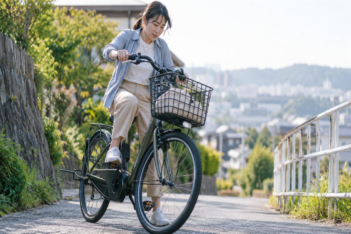 電動自転車の運転が難しい理由｜ふらつきと体格の確認点に関連する電動自転車の場面