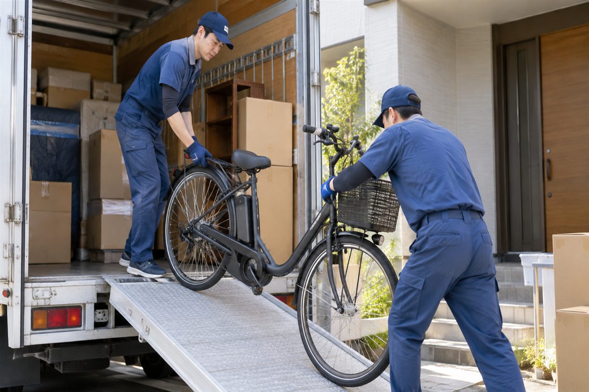 電動自転車の引っ越し料金と準備｜見積もりから新居での確認までに関する電動自転車の場面