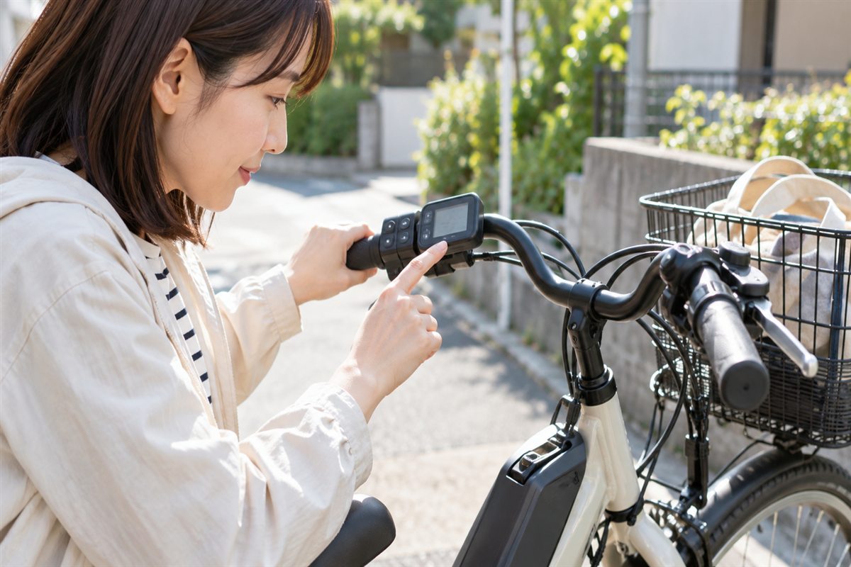 電動自転車の時計がずれる原因と合わせ方｜ヤマハ等の確認点に関する電動自転車の場面