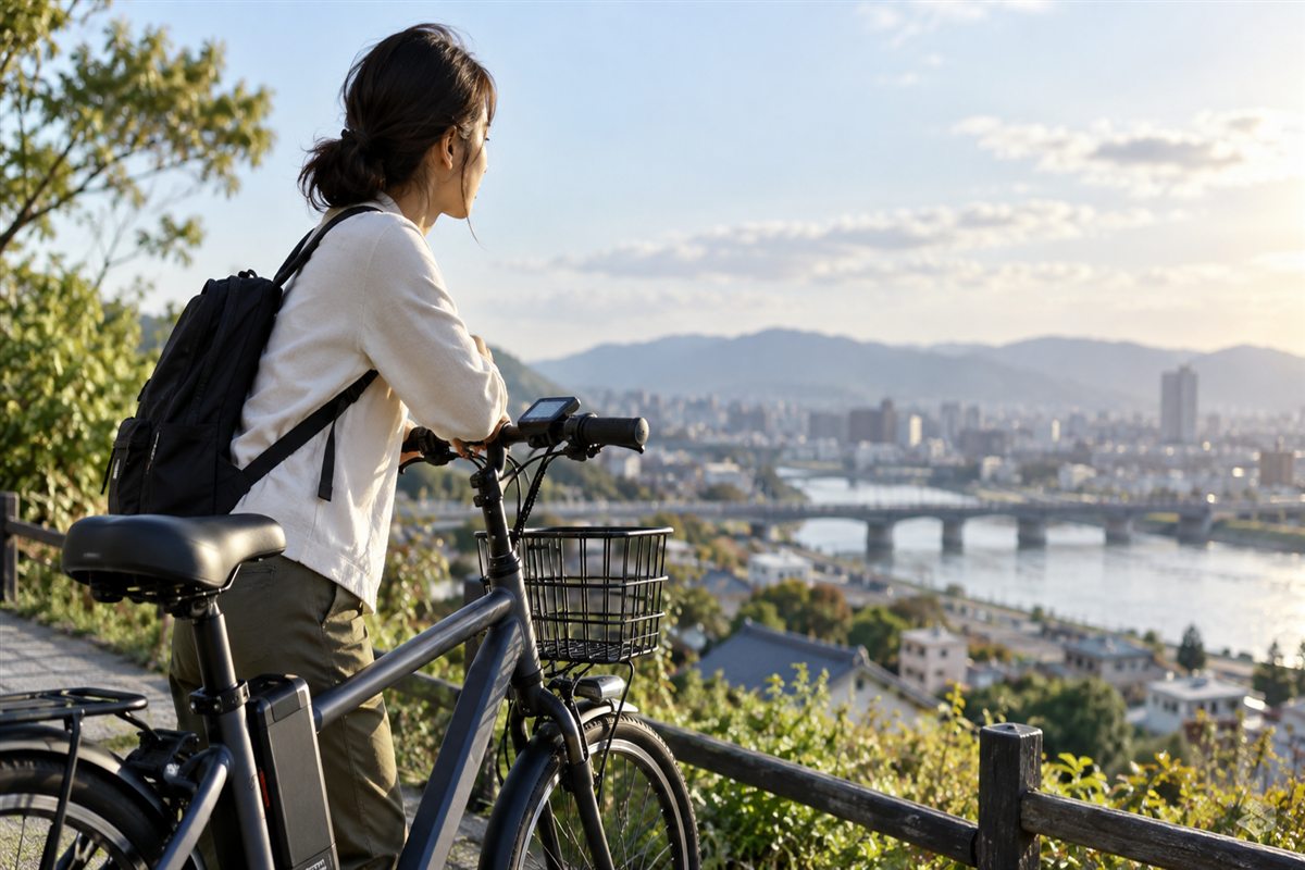 電動自転車はあと何km走れる？残量10%・30%からの見積もり方に関する電動自転車の場面