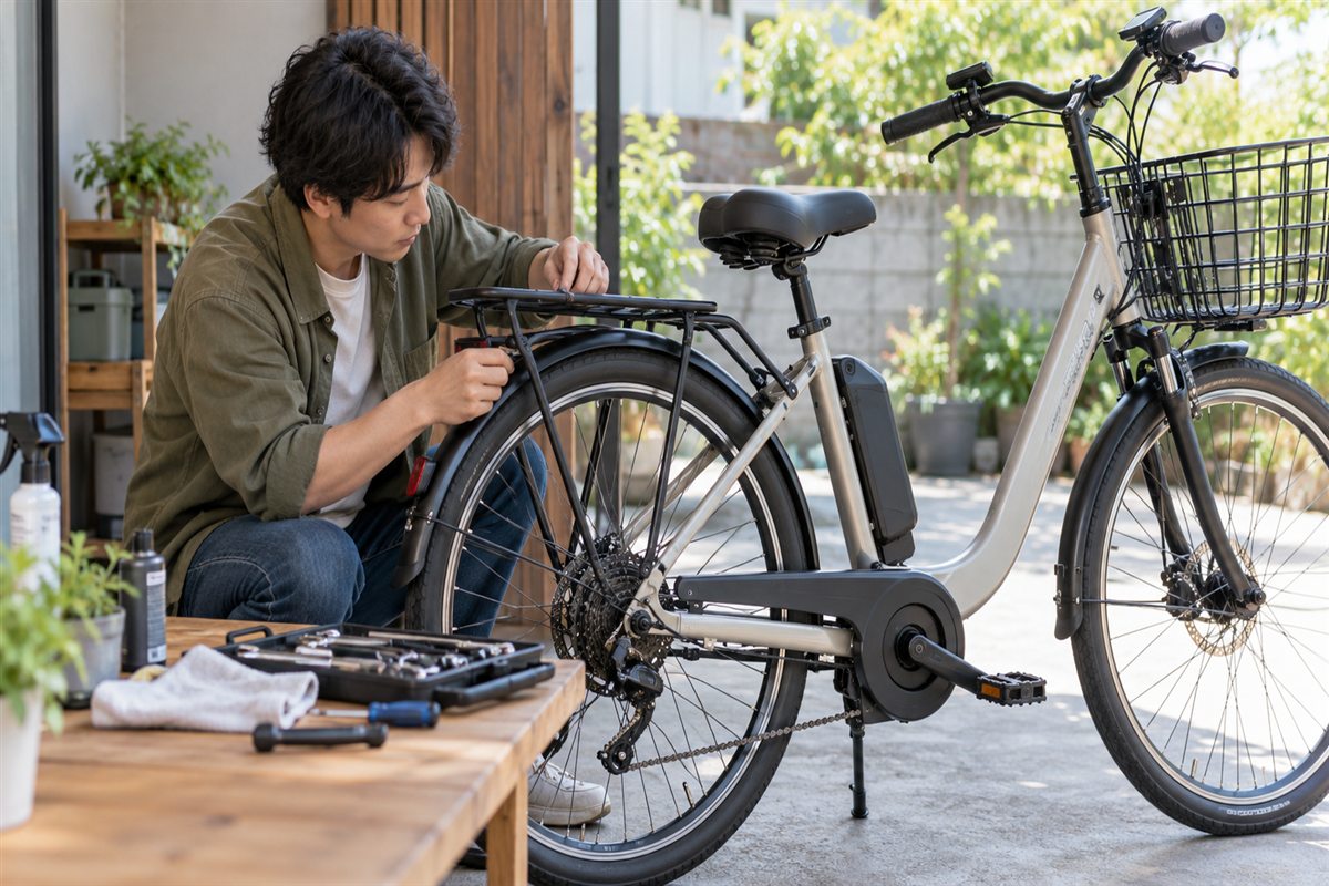 電動自転車のDIYはどこまで？手入れと改造を分けて考えるに関する電動自転車の場面