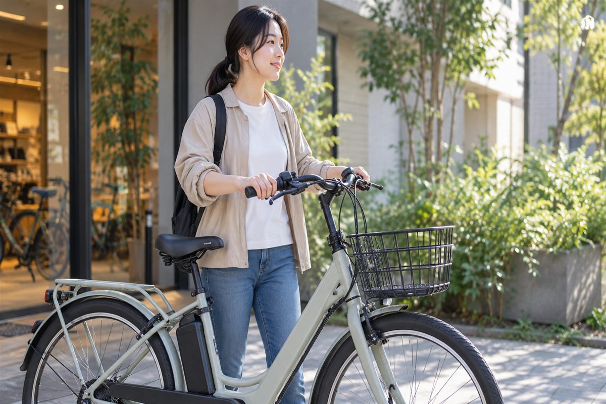 あさひのLOG電動自転車とは？モデルの見分け方と購入前の確認点に関連する電動自転車の場面