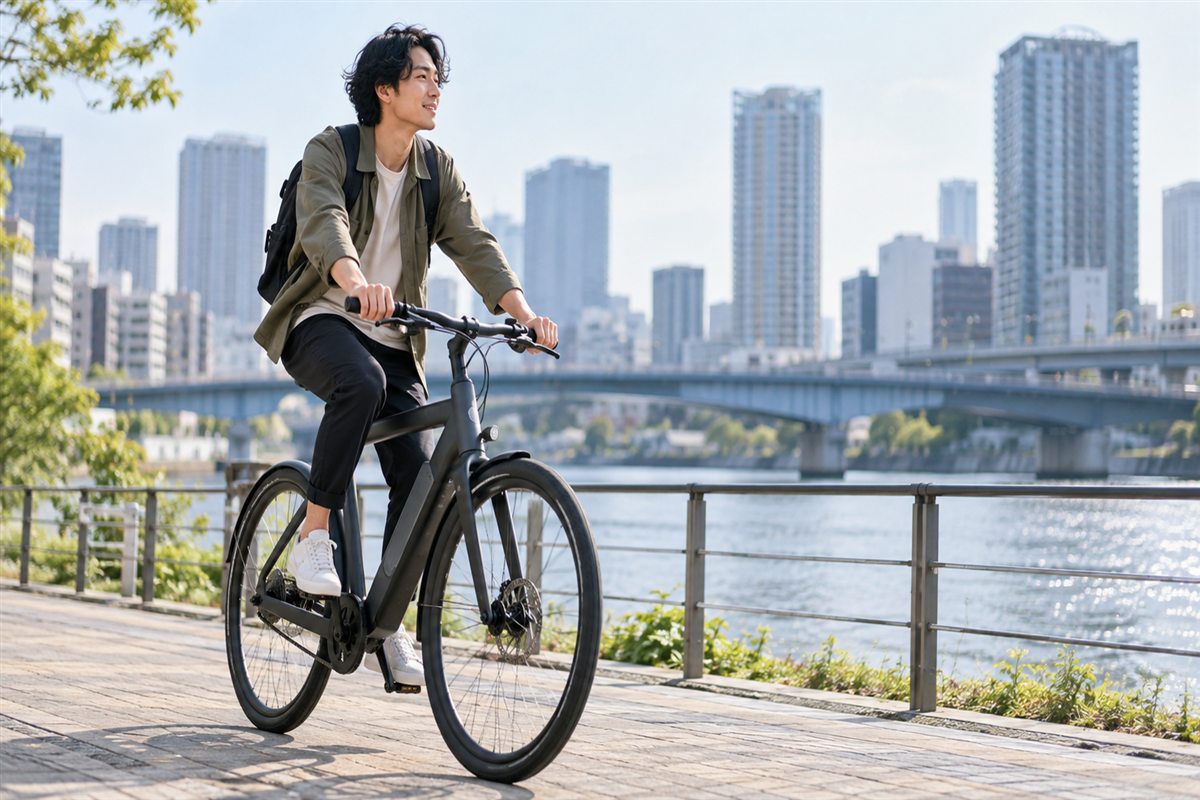 VanMoofの電動自転車とは？経営変化と日本で乗る注意点に関する電動自転車の場面