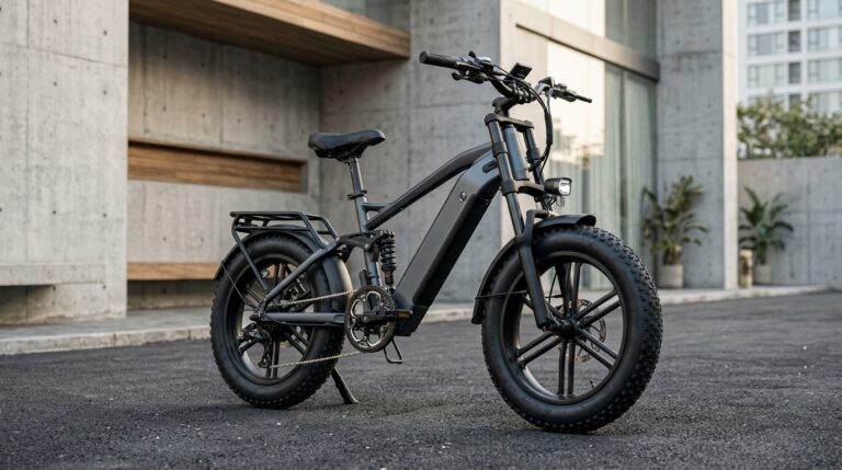 太いタイヤの電動アシスト自転車のイメージ